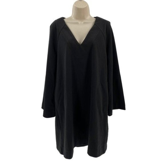 Pomander Place | NEW Black Audrey V Neck Kimono Sleeve Mini Dress Size XXXL