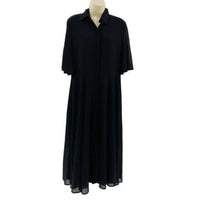 Pomander Place | NEW Black Maeve Classic Collared Shirt Maxi Dress Size Small