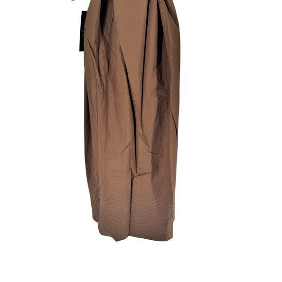 Tuckernuck NEW Brown Prescott Belted Short Sleeve Collared Shirt Midi Dress XXL