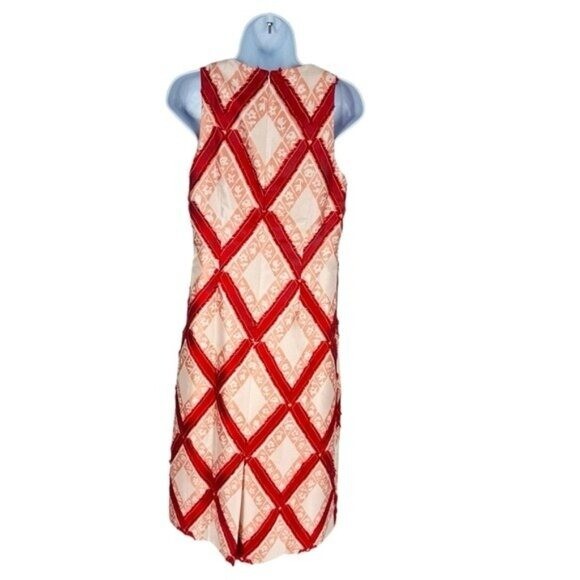 Tuckernuck NEW Vermillion Trellis Fil Coupe Francine Formal Midi Dress Size XXS