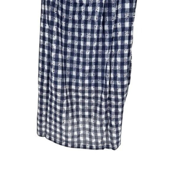 Tuckernuck NEW Tnuck Beach Embroidered Blue Check Gingham Toulon Coverup Size XS