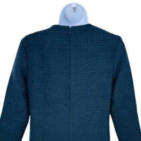 Tuckernuck | NEW Navy Tie Tweed Kelly Notched Neckline Mini Dress Size XXL
