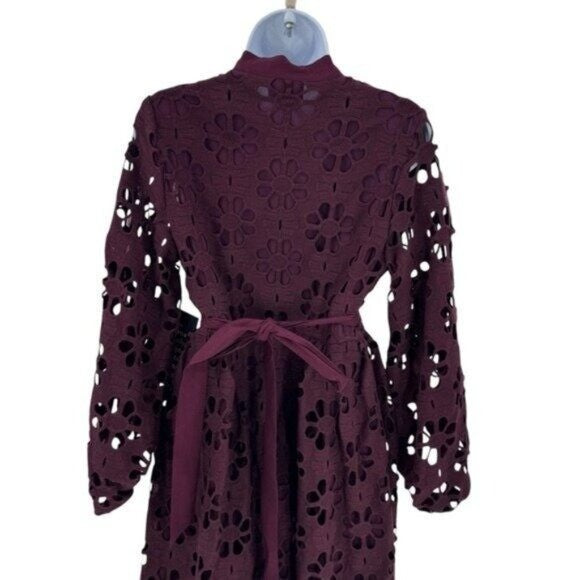Tuckernuck NEW Merlot Lace Calliope Long Sleeve Chic Maxi Dress Size XL