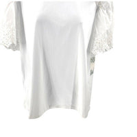 Hyacinth House | NEW White Eyelet Mollie Short Sleeve Blouse Size S