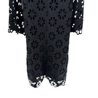 Tuckernuck NEW Noir Eyelet Hutton Long Sleeve Cotton Formal Midi Dress Size S