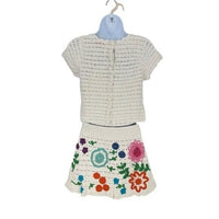 Tuckernuck Love the Label NEW Leighton Crochet Matching Set Ivory Floral Size S