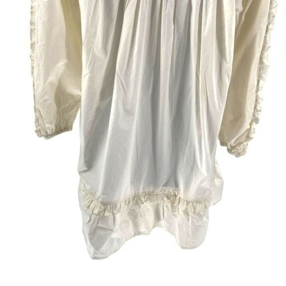 Cleobella | NEW Ivory Anabelle Ruffled Shoulders Mini Dress Size XL