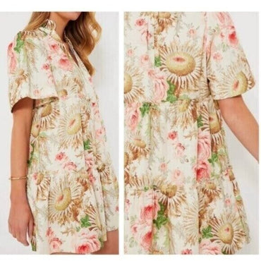 Tuckernuck | NEW Sun Faded Floral Crawford V-neckline Mini Dress Size XL