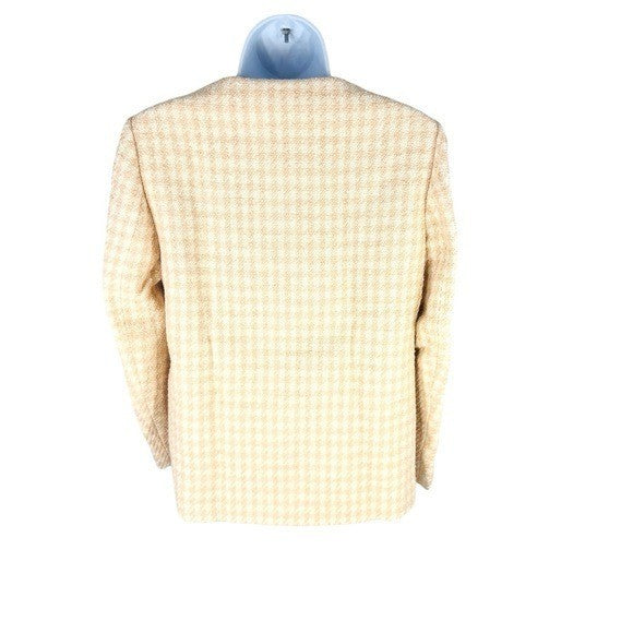 Anine Bing NEW Janet Tweed Houndstooth Pink Ivory Blazer Jacket Size XS
