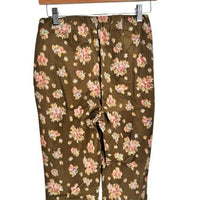 Tuckernuck NEW Brown Hazel Bouquet Corduroy Ashford Straight Leg Pant Size M