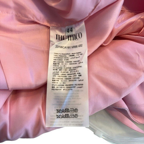 The Attico | NEW Coco Mini Cocktail Party Bodycon Dress in Sugar Pink Size L
