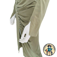 Jonathan Simkhai Bryanna Green Military Long Sleeve Formal Midi Dress Size 4