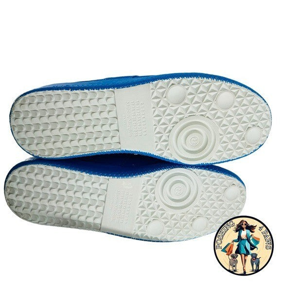 Maison Margiela Replica Patent Leather Low Top Sneaker Dazzling Blue Size 40 NIB