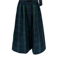 Tuckernuck NEW Blackwatch Chloe Plaid Navy Green Classic Midi Dress Size M