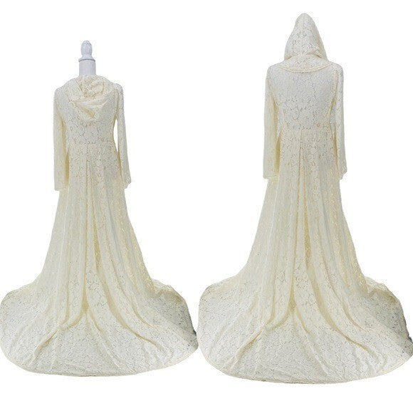 LoveShackFancy NEW Makena RARE Lace Peter Pan Cape Overcoat Ivory Womens Size S