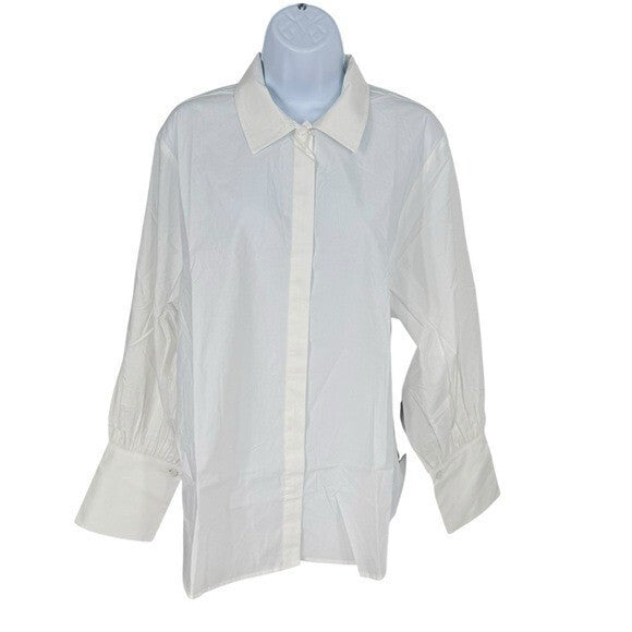 Tuckernuck x India Hicks NEW White Cotton Britwell Button Down Blouse Size M