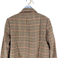 Tuckernuck NEW Brown Houndstooth Kensington Winter Wool Pea Coat Size XL