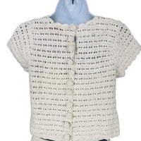 Tuckernuck Love the Label NEW Leighton Crochet Matching Set Ivory Floral Size S