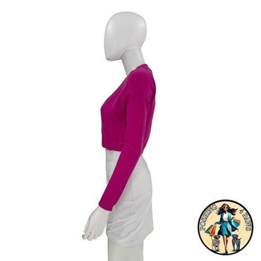 Versace NEW Cashmere Open Perforated Scalloped Knit Cardigan Sweater Size XS