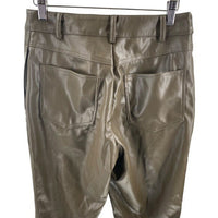 BCBGeneration | NEW Straight Cut Cropped Vegan Leather Pant in Olive Size XS