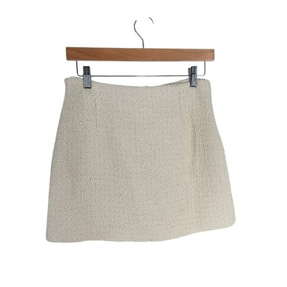 Tuckernuck NEW Cream Tweed Scarlet Retro Button Mini Skirt Size XS
