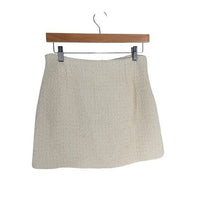 Tuckernuck NEW Cream Tweed Scarlet Retro Button Mini Skirt Size XS