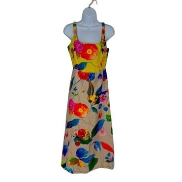 Tuckernuck NEW Vivid Jardin Dominique Fit and Flare Floral Midi Sun Dress M