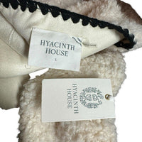 Hyacinth House NEW Cream Textured Scalloped Edge Jacket Teddy Coat Size Large