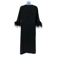 Tuckernuck NEW Black Feather Jamie Formal 3/4 Sleeve Maxi Dress Size XS
