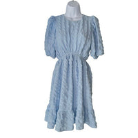 Hyacinth House NEW Blue Emersyn Textured Short Sleeve Party Mini Dress Size XS