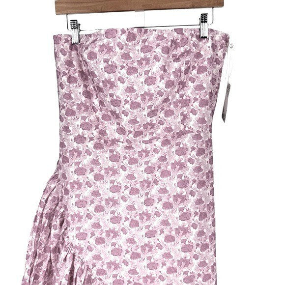 Hyacinth House | NEW Pink & White Floral Ruffle Hem Camellia Midi Dress Size XXL