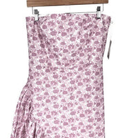 Hyacinth House | NEW Pink & White Floral Ruffle Hem Camellia Midi Dress Size XXL