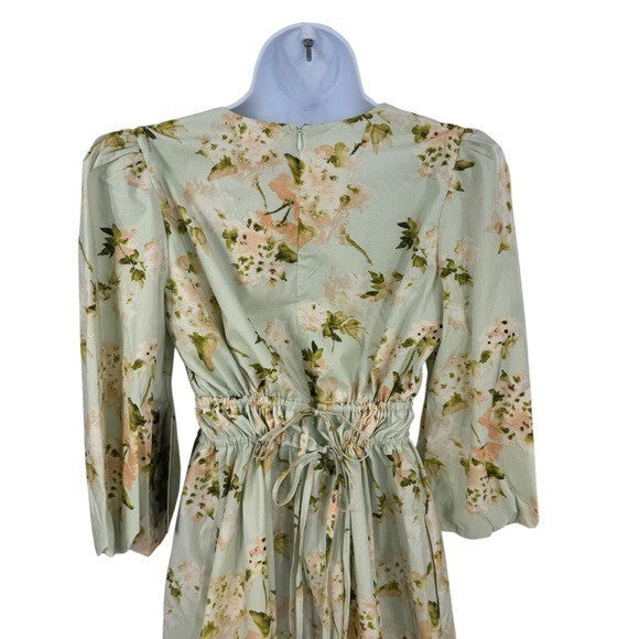 Tuckernuck NEW Aqua Watercolor Marlena Floral Sundress Midi Dress Size S