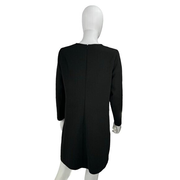 Tuckernuck NEW Black Gold Tie Front Long Sleeve Brigitte Mini Dress Size Medium