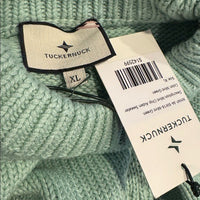 Tuckernuck NEW Mint Chip Aiden Chunky Knit Long Sleeve Crewneck Sweater Size XL