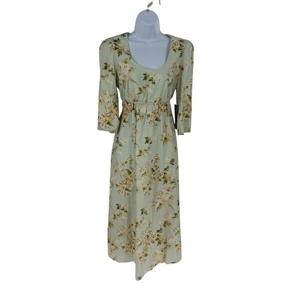 Tuckernuck NEW Aqua Watercolor Marlena Floral Sundress Midi Dress Size S