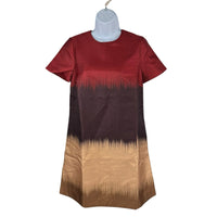 Tuckernuck NEW Sienna Stripe Short Sleeve Marlowe Red Brown Party Mini Dress S