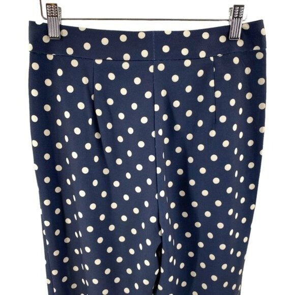 Tuckernuck | NEW Pixie Polka Dot Preppy Pleated Trouser in Navy & White Size XS