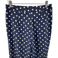 Tuckernuck | NEW Pixie Polka Dot Preppy Pleated Trouser in Navy & White Size XS