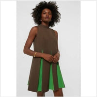 Tuckernuck | NEW Brown Green Demitasse Griffiths Sleeveless Mini Dress Size XXXL