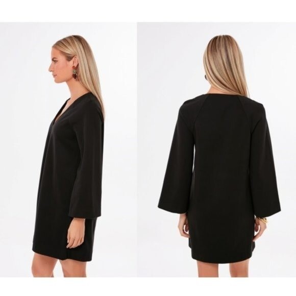 Pomander Place | NEW Black Audrey V Neck Kimono Sleeve Mini Dress Size XXXL