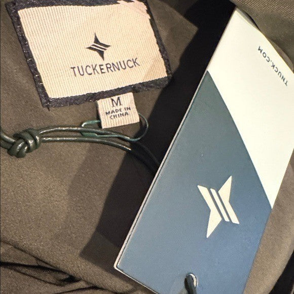 Tuckernuck NEW Olive Twill Ariella Puff Sleeve Scoop Neck Mini Dress Size M