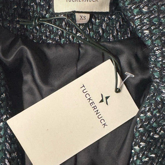 Tuckernuck | NEW Basalt Tweed Windsor Blazer Jacket in Green & Black Size XS