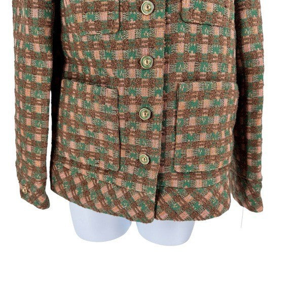 Tuckernuck NEW Neapolitan Brown Tweed Retro Inspired Graham Jacket Size XXS