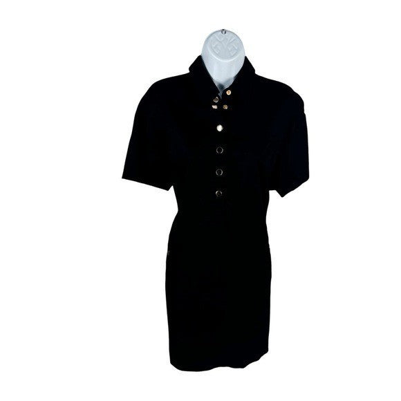 Pomander Place NEW Black Oakley Short Sleeve Relaxed Fit Mini Dress Size XS