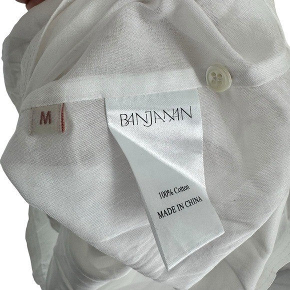 Banjanan NEW Heather Ivory Crochet Mixed Media Sleeveless Midi Dress Size M