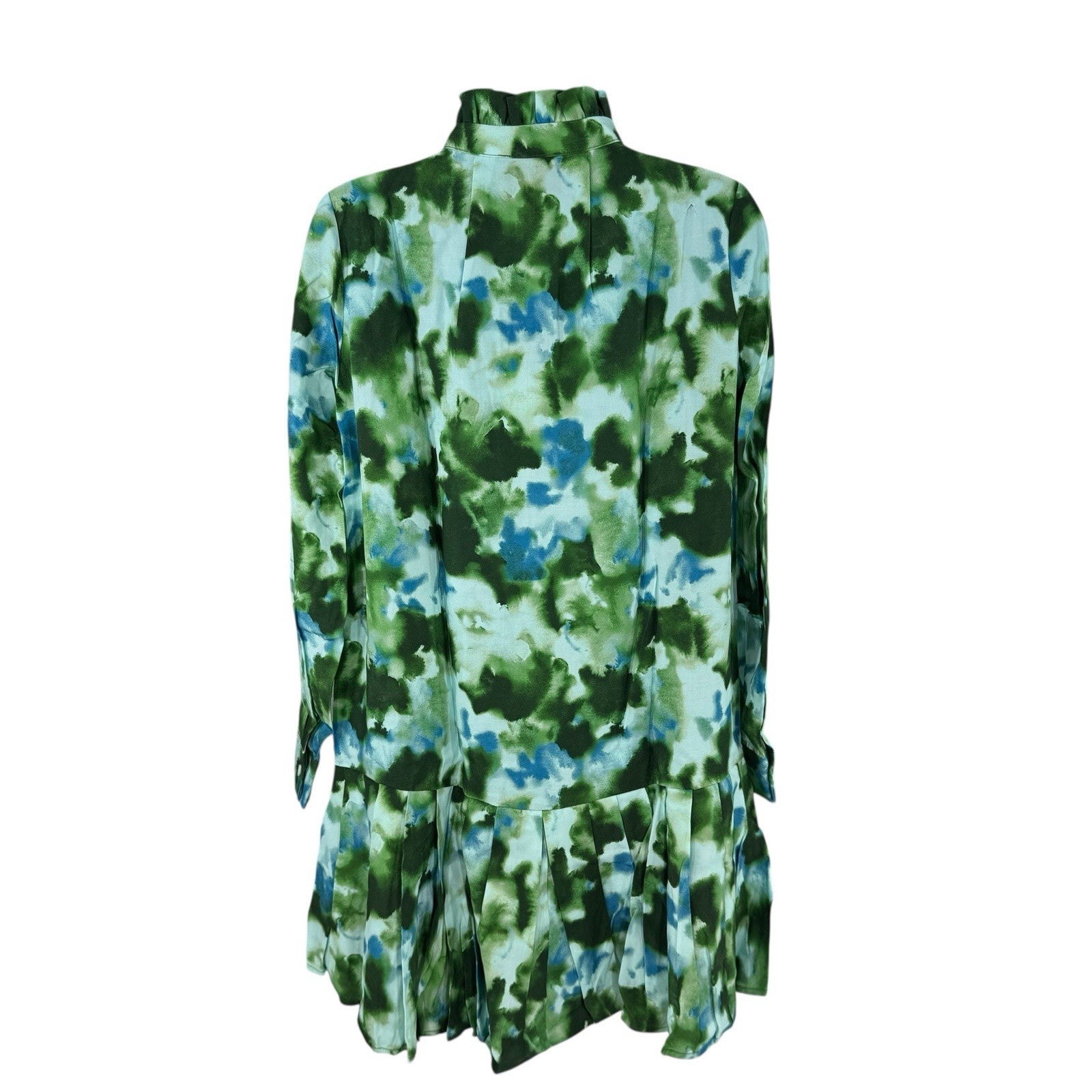 Tuckernuck NEW Deep Lagoon Tate Green Drop Waist Long Sleeve Mini Dress XS