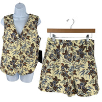 Tuckernuck NEW Montrose Chintz Martine Vest Safari Shorts Matching Set Size XL