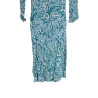 Hyacinth House NEW Blue Abstract Print Long Sleeve Hattie Midi Dress Size XS