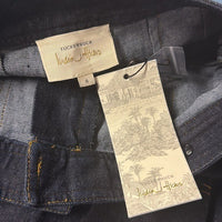 Tuckernuck x India Hicks NEW Dark Denim Palladium Wide Flare Leg Jeans Size 0